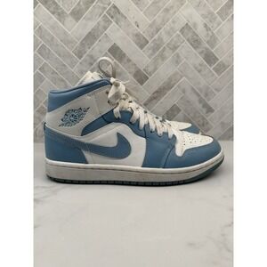 Nike Air Jordan 1 Mid‎ University Blue Womens Shoes Sneakers Size 8.5 BQ6472-141